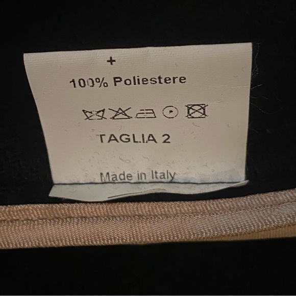 Souvenir Black Wool Blend Long Coat Size M - Picture 6 of 8